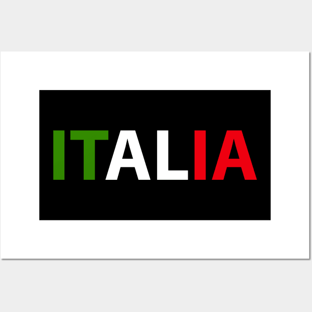 Word Italia Flag Parola Italia Voce Italia Termine Italia Bandiera italiana Wall Art by BK55